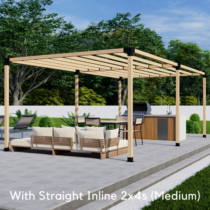 Double Free-Standing Pergola Frame Kit (Any Size Up to 24' x 12') - For 4x4 Wood Posts