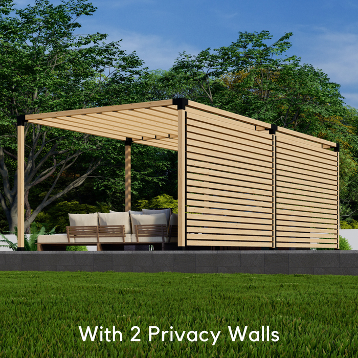 Kit for a Patio Pergola With Shade - Any Size Up to 24' x 12'