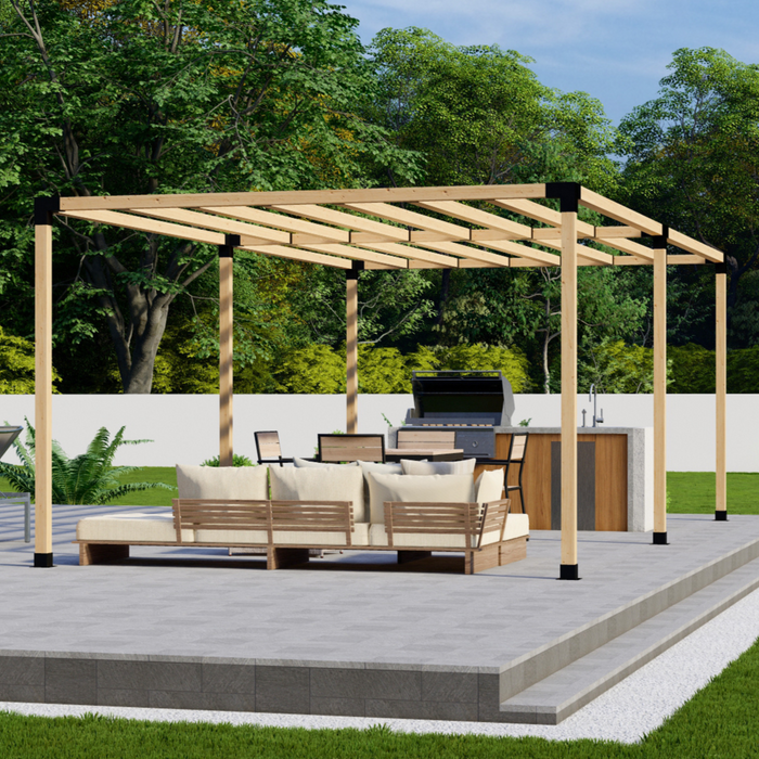 4162 - Wood Modern Pergola
