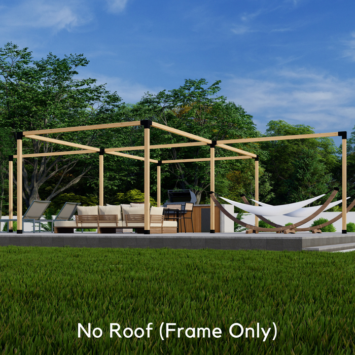 Freestanding 6-Sided Hexagon Pergola Kit - For 4x4 Wood Posts