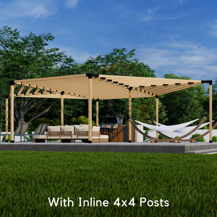 Freestanding 6-Sided Hexagon Pergola Kit - For 4x4 Wood Posts