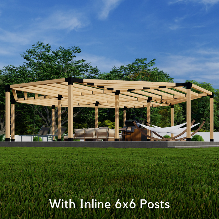 Freestanding 8-Sided Octagon Pergola Kit - For 6x6 Wood Posts