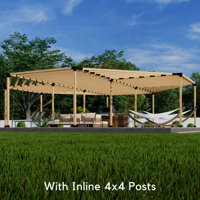 Freestanding 8-Sided Octagon Pergola Kit - For 4x4 Wood Posts