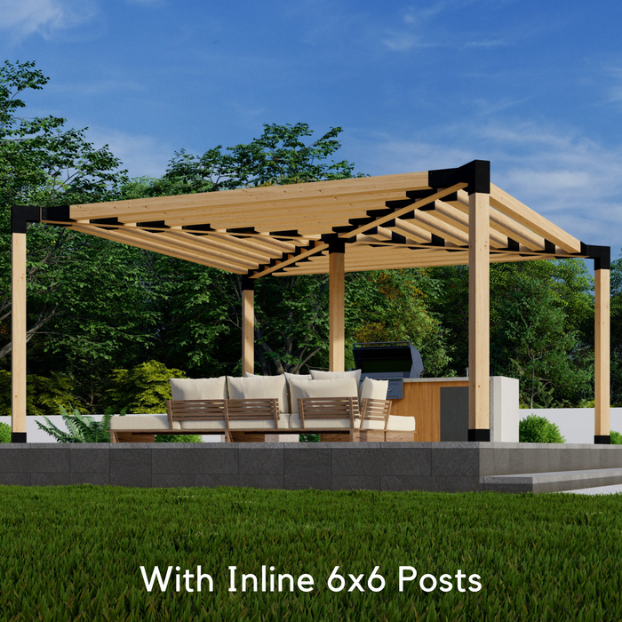 1032 - Pergola Built With Steel Brackets & Wood