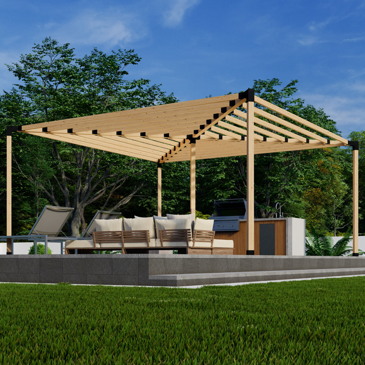 wood patio trellis Garden Trellis Pergola Kit