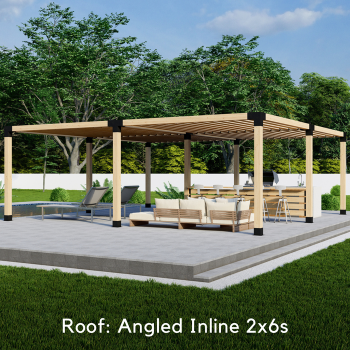DIY Pergola Kit for a Modular Pergola Up to 24' x 24' (6x6 Brackets)