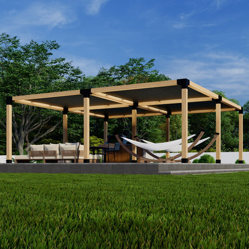 858.1 - 16x16 covered pergola with sun shades