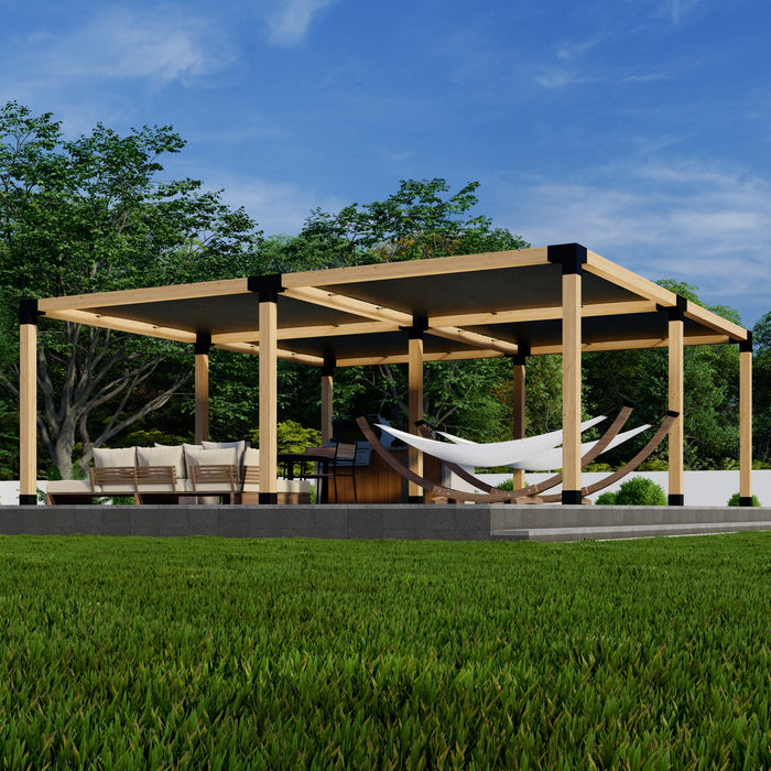 3468 - 18x24 covered pergola with sun shades