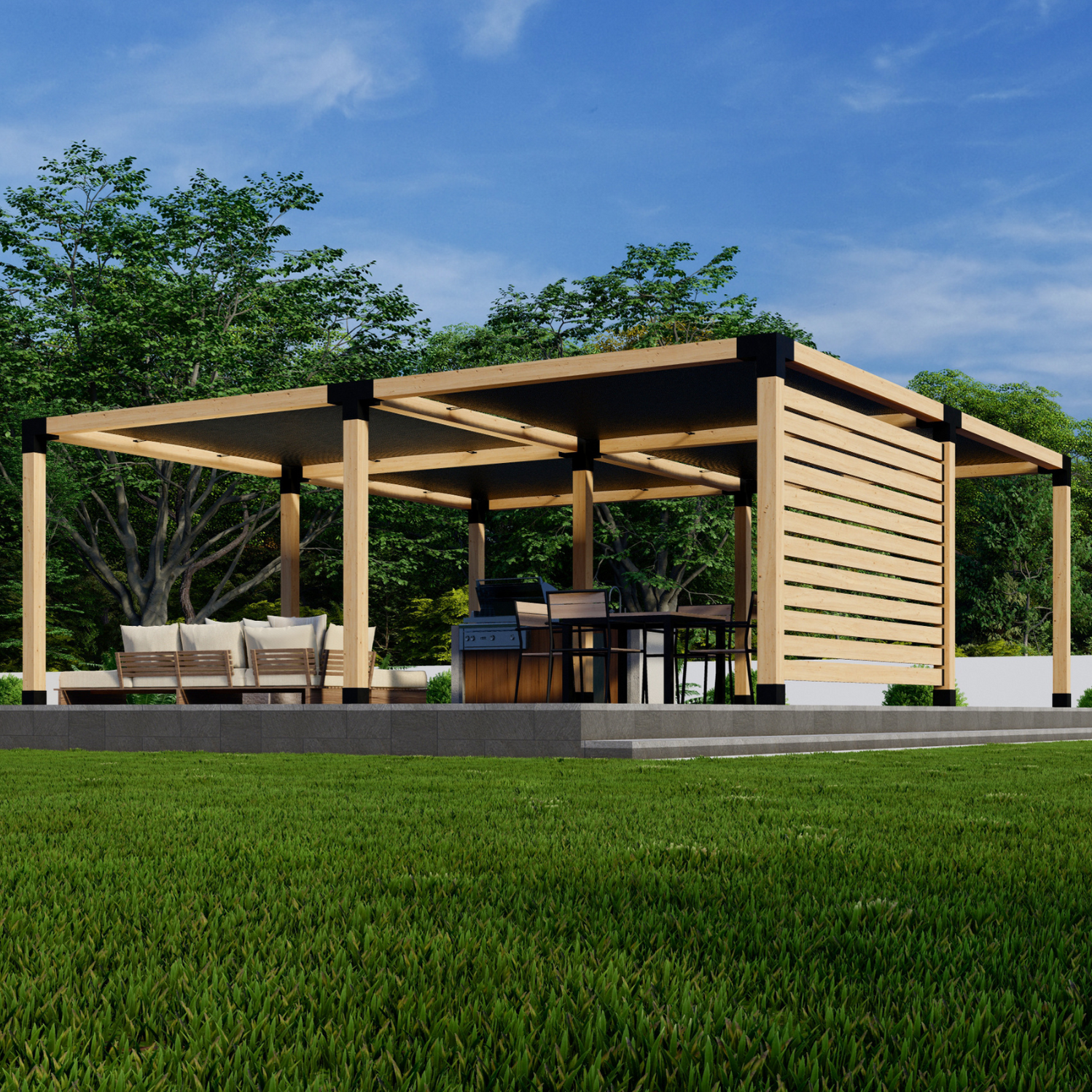 Kit For Modern Pergola With Canopies 20 Off kit-for-modern-pergola-with-canopies-20-off