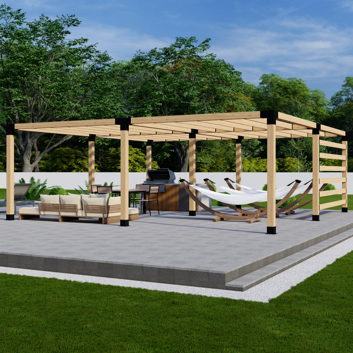 Photo inspiration: Gallery Detail: Large Backyard Pergola Kit