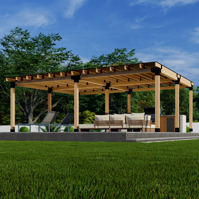 Flat-Roof Patio Cover DIY Kit (Any Size Up to 24' x 24')