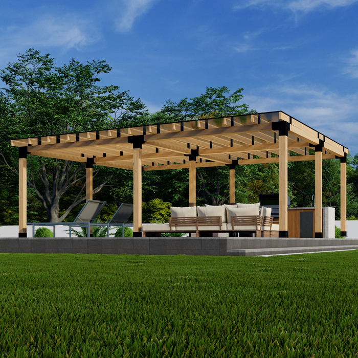 Flat-Roof Patio Cover DIY Kit (Any Size Up to 24' x 24')