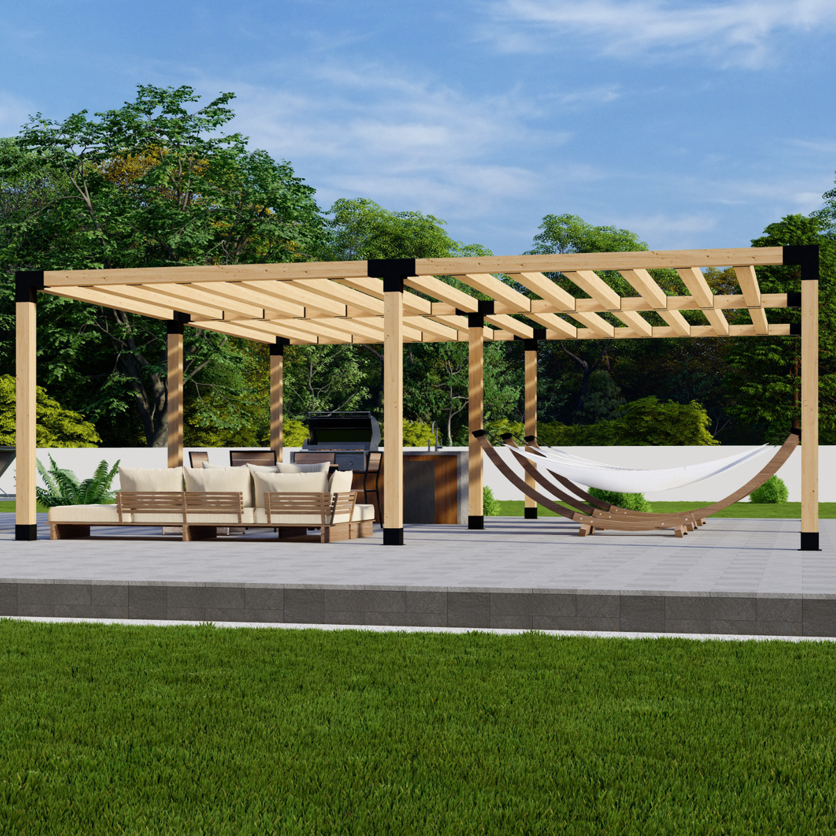 5463 - Steel Modern Pergola