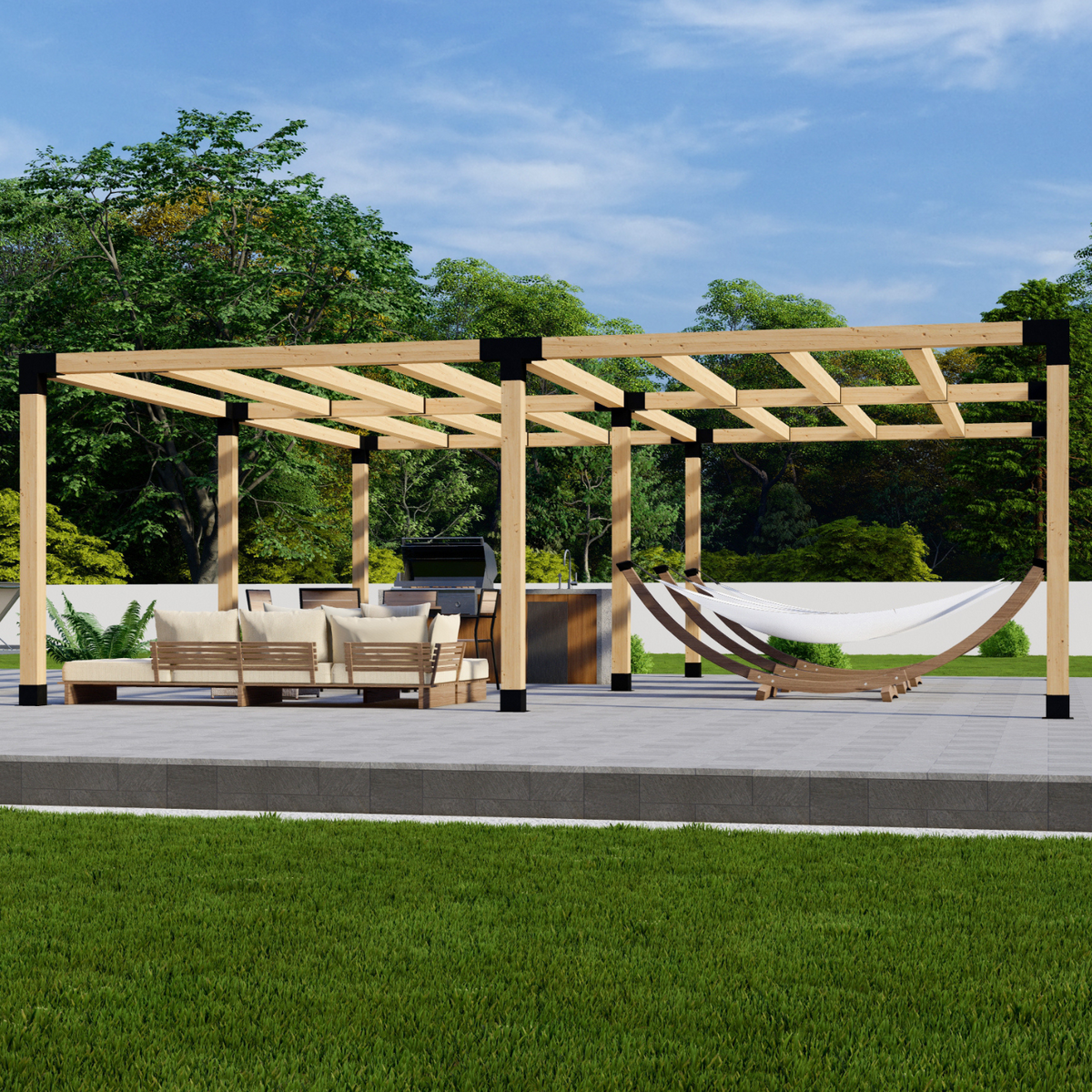5461 - Patio Pergola With Roof
