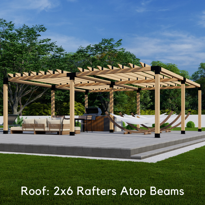 DIY Pergola Kit for a Modular Pergola Up to 24' x 24' (6x6 Brackets)
