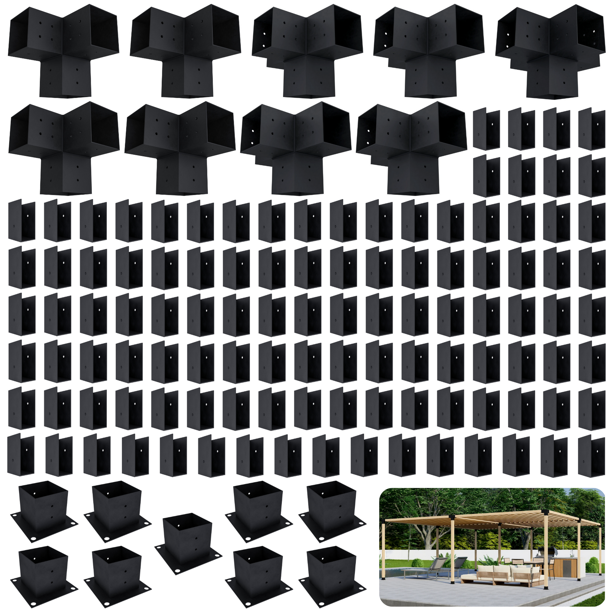 Freestanding 14x22 Pergola Kit with Roof - 20% Off