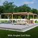 837.5 - Free-standing 20x15 pergola with medium-spaced angled roof slats