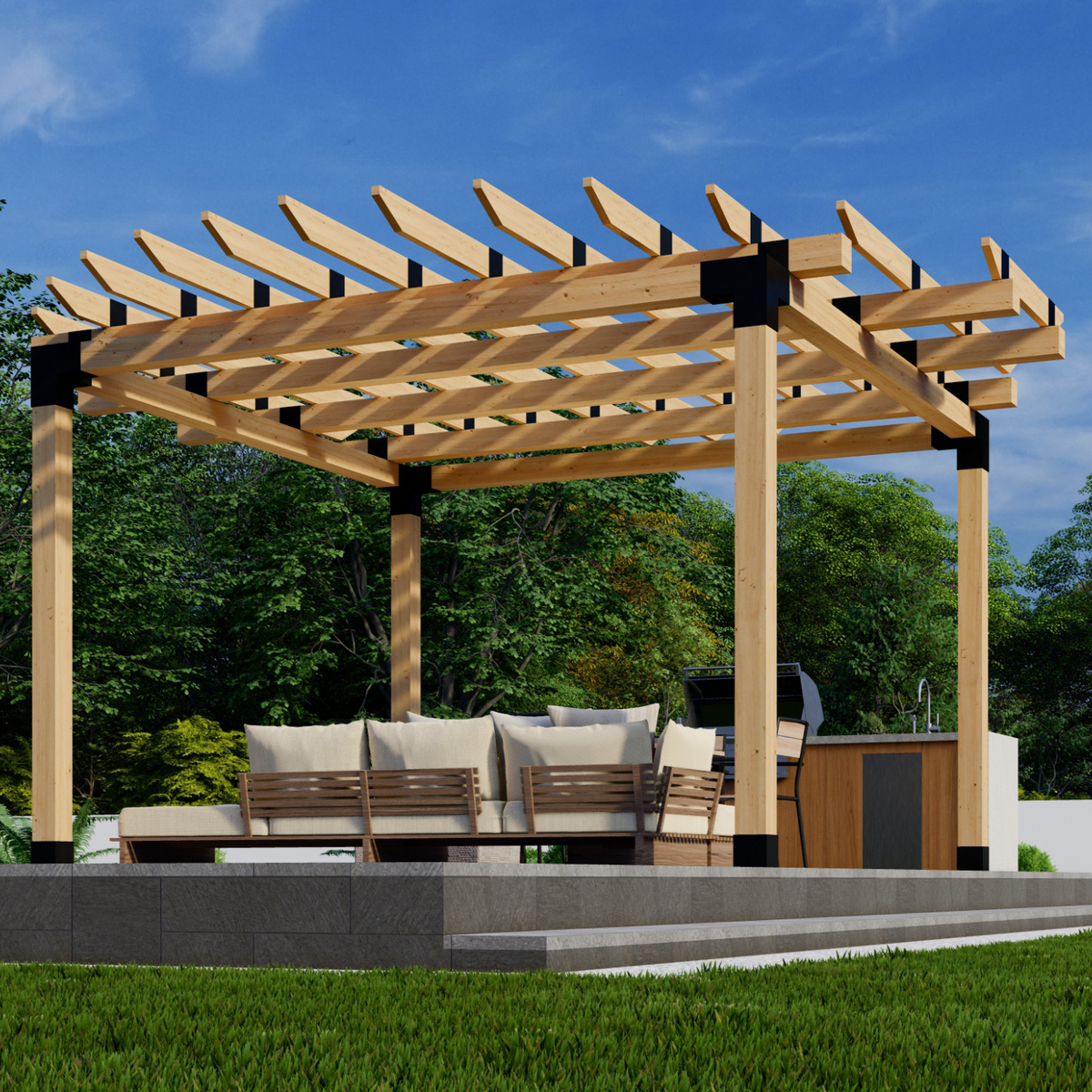 diy pergola markise DIY Kit for Pergola for Round Patio