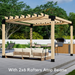 554 - Free-standing 10x8 pergola with medium-spaced traditional 2x6 roof rafters