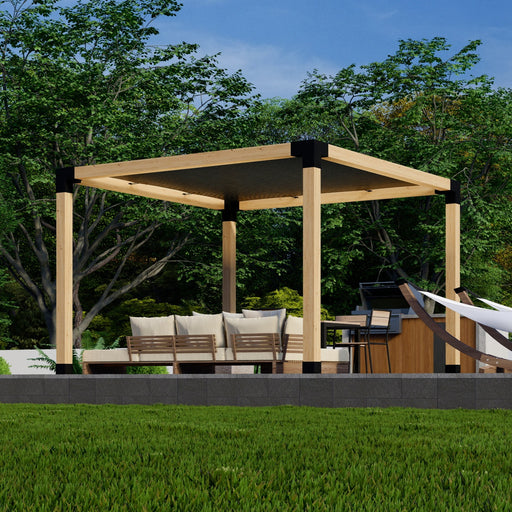 552.1 - 8x10 covered pergola with sun shade