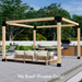 562.91 - Free-standing 6 x 12 pergola without a roof - outer frame only