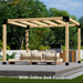 562.92 - Free-standing 12x8 pergola with medium-spaced square 6x6 roof rafters