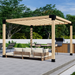562.2 - Free-standing 6 x 6 pergola with medium-spaced straight inline 2x6 roof rafters - cover picture