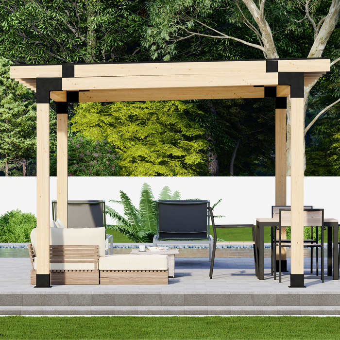 Clear-Roof Patio Cover (or White or Bronze Roof) - Any Size Up to 12' x 12'