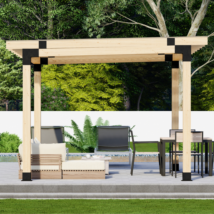 Clear-Roof Patio Cover (or White or Bronze Roof) - Any Size Up to 12' x 12'