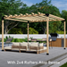 512.8 - Free-standing 7x10 pergola with medium-spaced traditional 2x4 roof rafters
