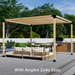 512.94 - Free-standing 11x9 pergola with medium-spaced 2x4 angled roof slats
