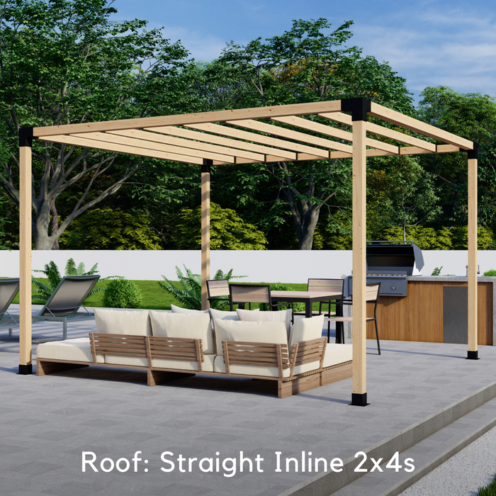 DIY Pergola Kit for a Free-Standing Pergola Up to 12' x 12' (4x4 Brackets)