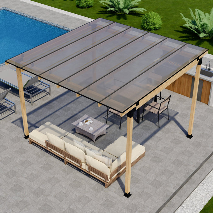 DIY Kit for 12' x 12' Patio Cover With Polycarbonate Roof