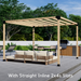 2040 - 11x9 pergola kit with roof (view E)