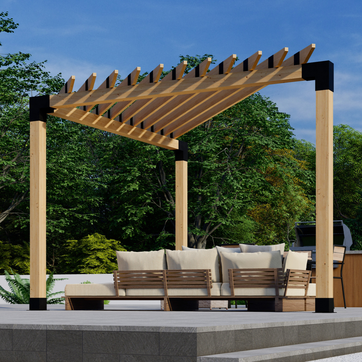 Free-Standing w/ 6x6 Brackets →