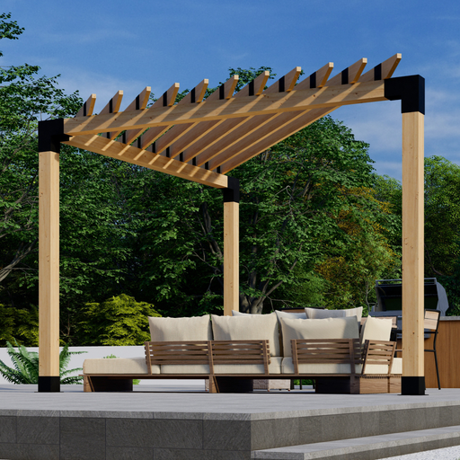 1020.6 - Wooden Corner Pergola