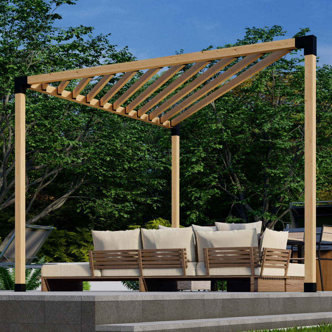 Free-Standing w/ 4x4 Brackets →