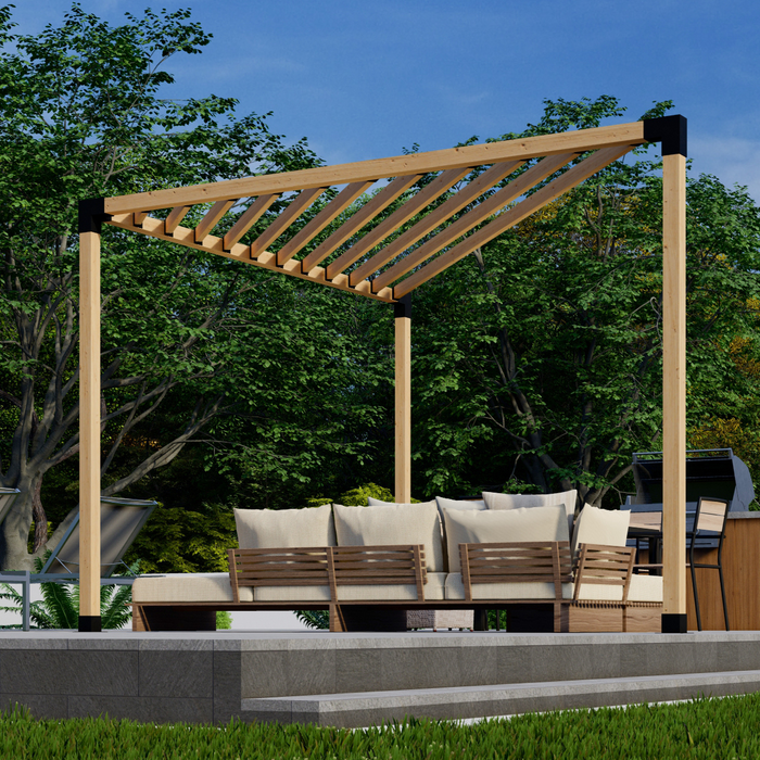 6003 - Triangular Pergola With Roof