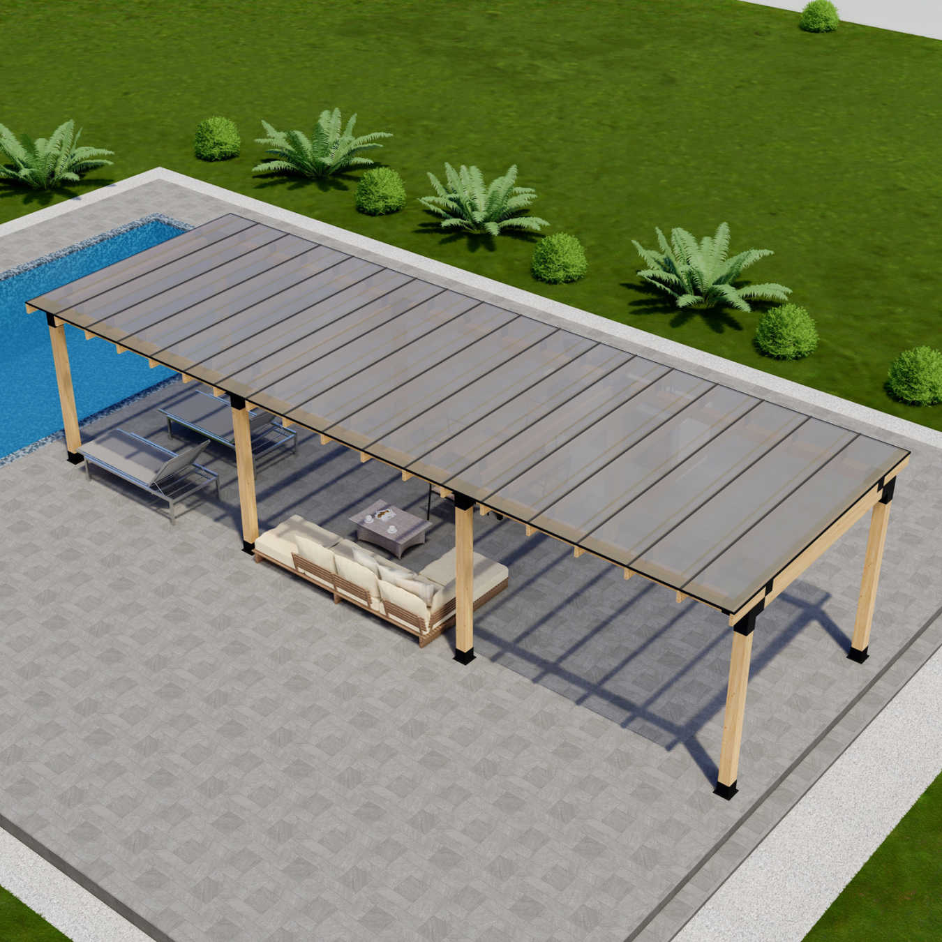 Pergolas With A Solid Polycarbonate Roof