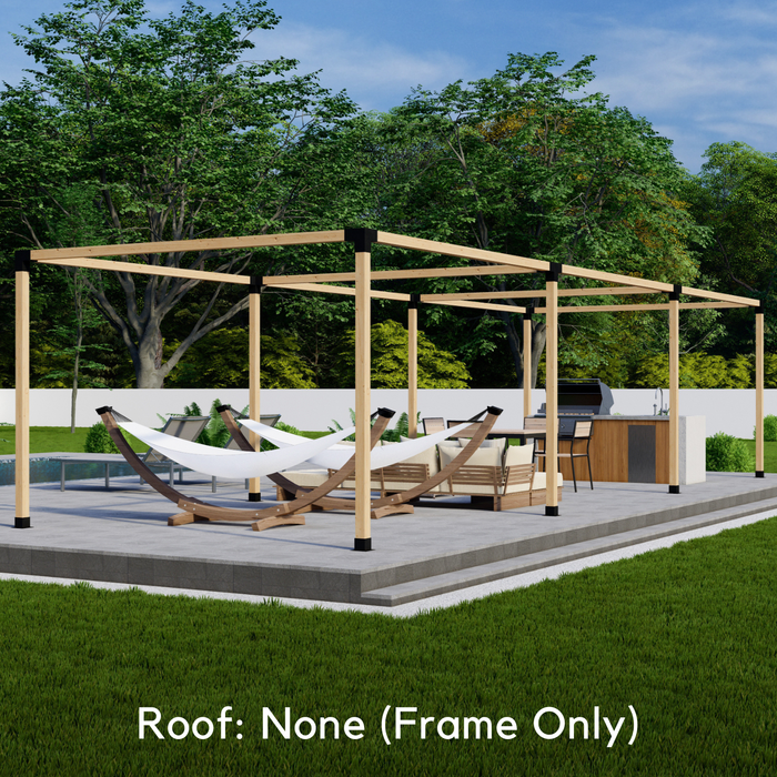 DIY Pergola Kit for a Backyard Pergola Up to 36' x 12' (4x4 Brackets)