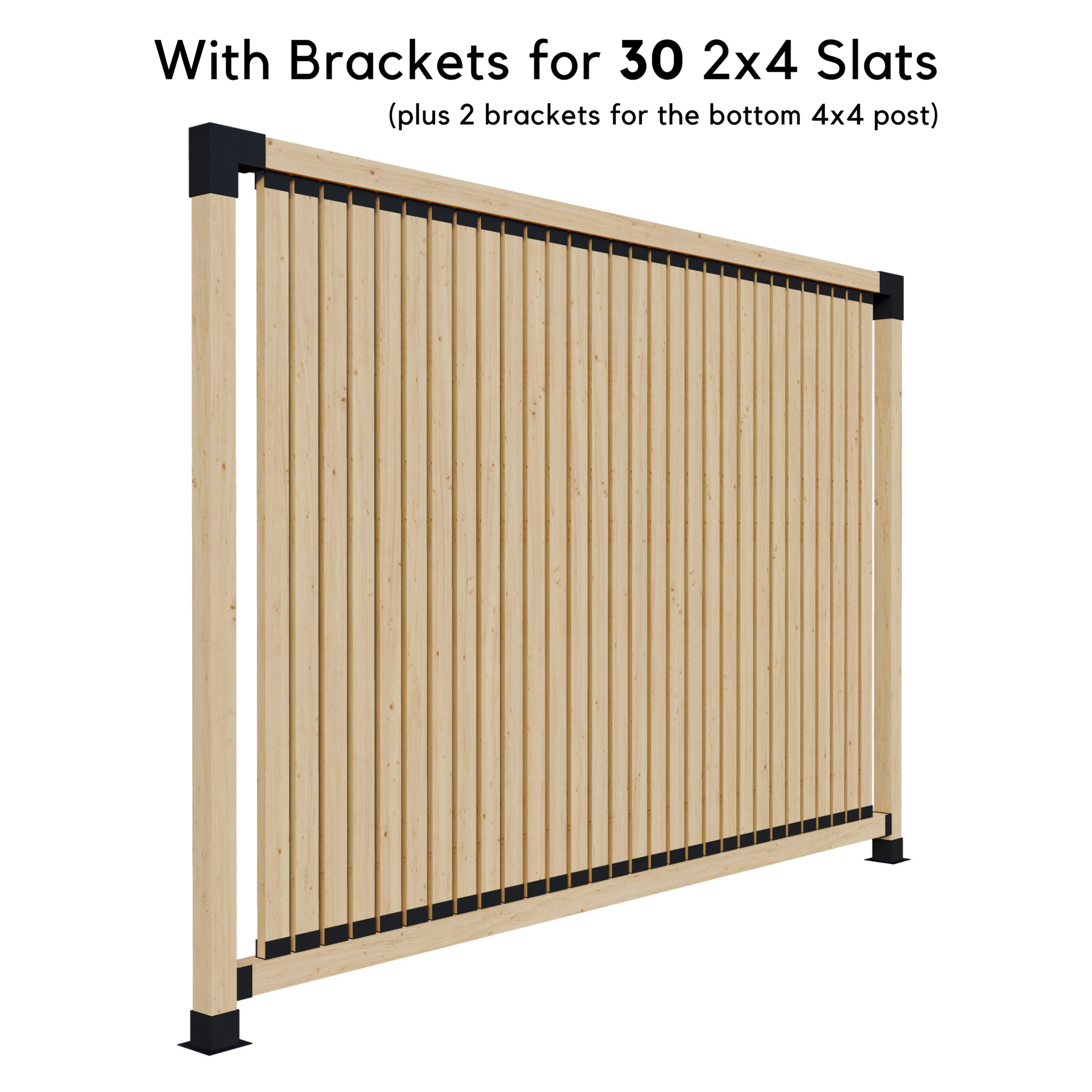Up to 12' Stand-Alone Backyard Privacy Wall Kit w/ 4x4 Frame