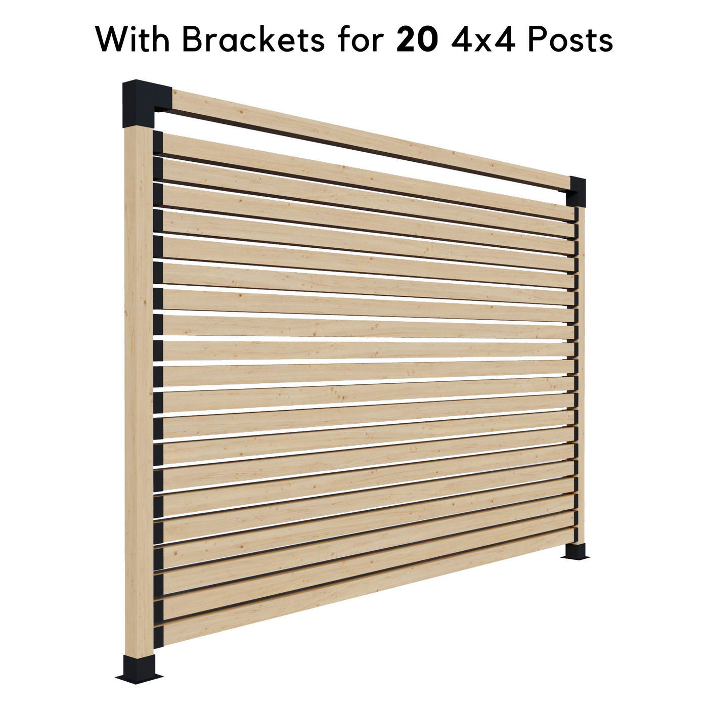 Up to 12' Stand-Alone Backyard Privacy Wall Kit w/ 4x4 Frame