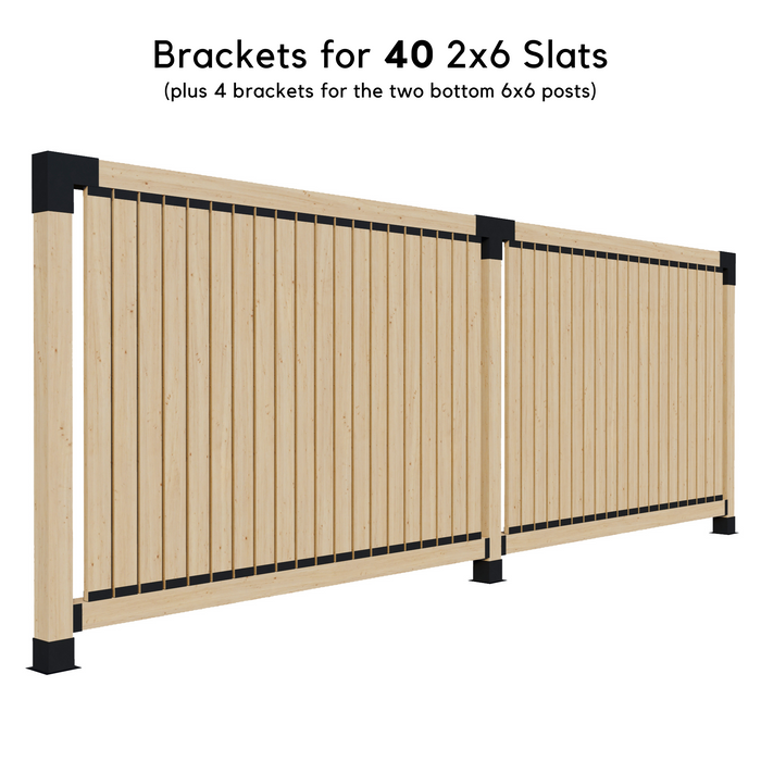 Up to 24' Stand-Alone Backyard Privacy Wall Kit (2 Wall Sections w/ 6x6 Frame)