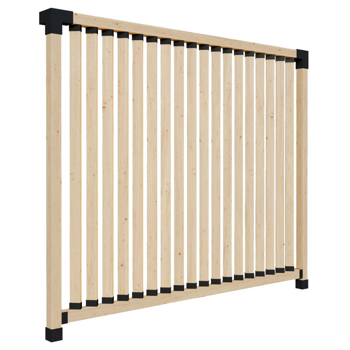 Pergola Privacy Wall Kit for 4x4 Horizontal Bottom Post with Vertical