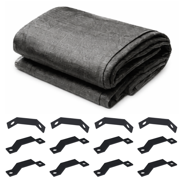 8x8 Pergola Canopy (Sun Shade) - Charcoal Gray - Includes Mounting Brackets & Screws