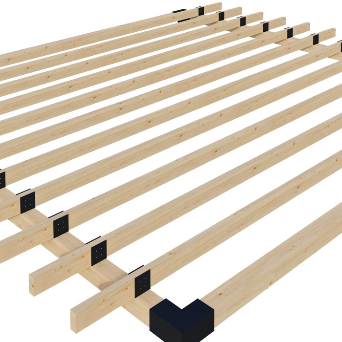 2x4 Rafters Atop Beams