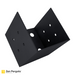 002 - Underneath angled view of a wall mount pergola bracket for 4x4 wood