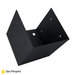 052 - Underneath angled view of a wall mount pergola bracket for 6x6 wood