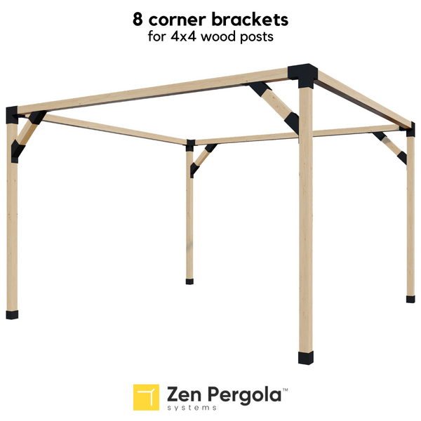 Corner Supports for Pergolas with 4x4 Brackets