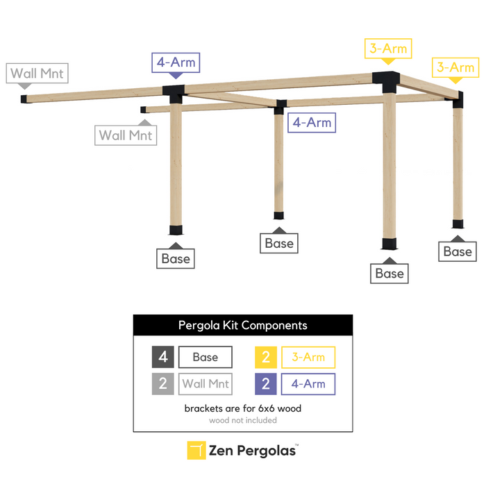 269 - 10 x 13 pergola (attached to house) (view C)